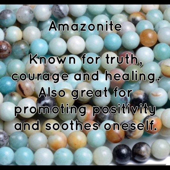 Amazonite large chip stretch bracelet. - Picture 4 of 5